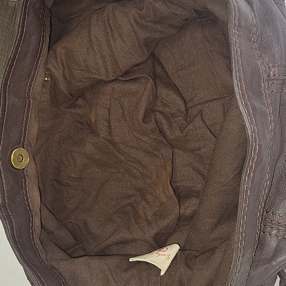 Lucky Brand Brown Leather Crossbody Bucket Shoulder Bag - Picture 8 of 11